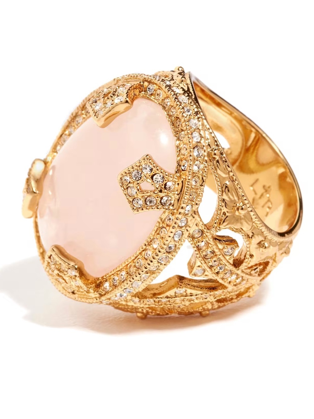 Loree Rodkin Love & Rock Pink Quartz Pave ring